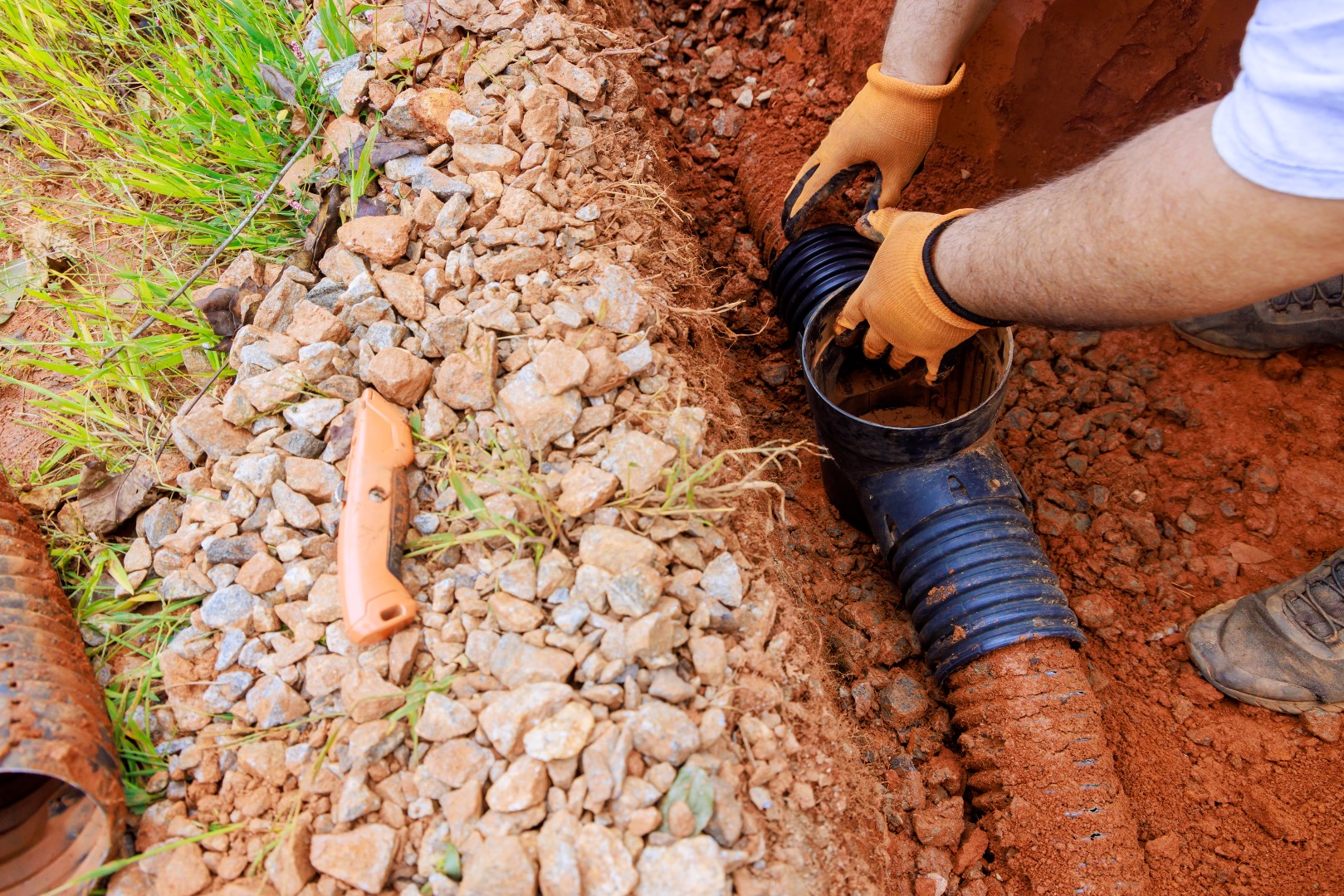 drainage pipe installation